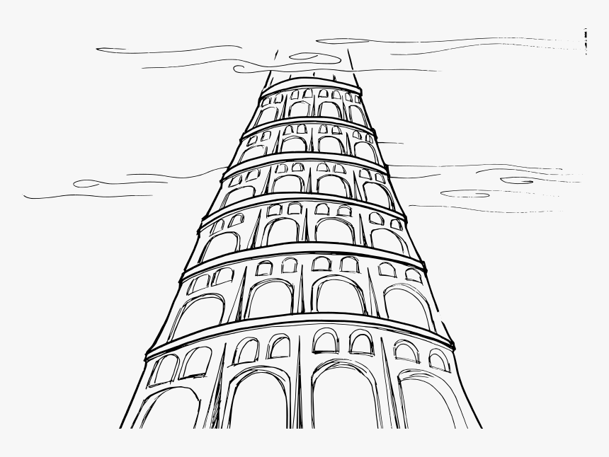 08 Genesis - Tower Of Babel Drawing, HD Png Download, Free Download
