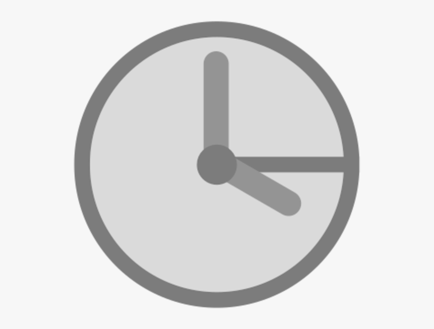 Clock Icon - Grey Clock Png, Transparent Png, Free Download