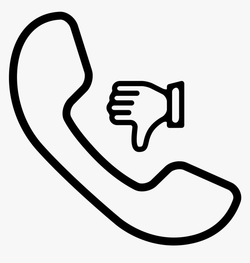 Call Symbol With Thumb Down Sign Comments , Png Download - Small Phone Icon Png, Transparent Png, Free Download