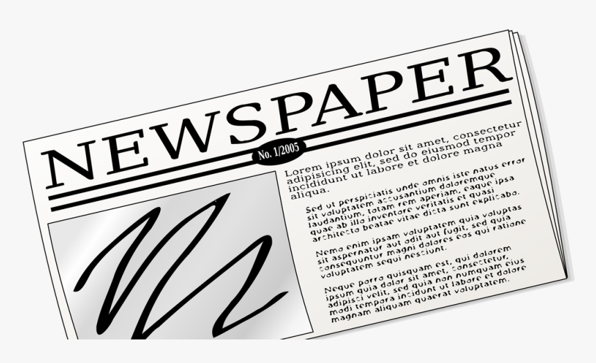 Newspaper Clipart Black And White, HD Png Download, Free Download