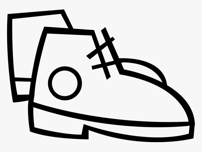 Vector Illustration Of Hiking Boots Footwear Designed - Hiking Clipart Black And White, HD Png Download, Free Download