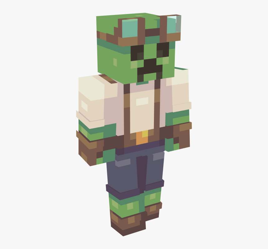 Minecraft Green Skin, HD Png Download, Free Download