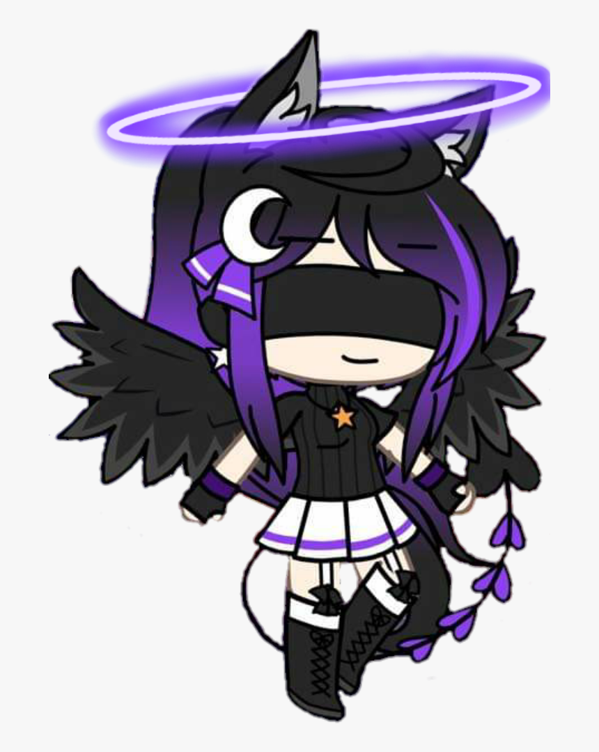 #picsart #editrequest #gachalife #darkangel #purple - Cartoon, HD Png Download, Free Download