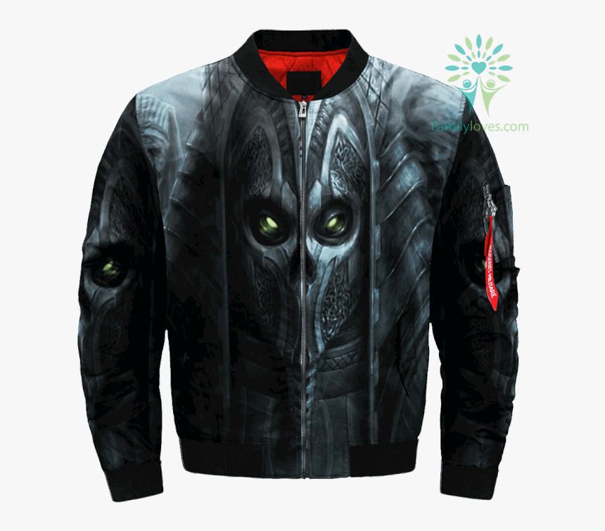 Dark Demon Skull Over Print Jacket %tag Familyloves - Veteran, HD Png Download, Free Download