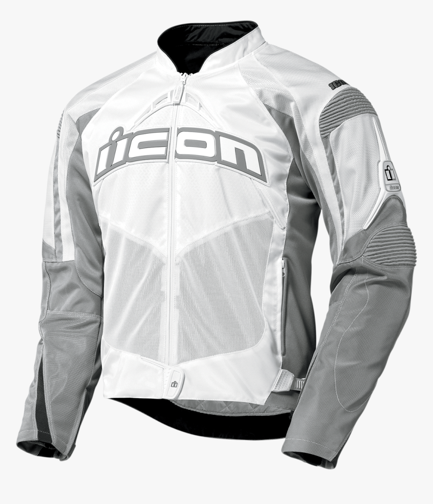 Mens Icon Contra White Textile Armored Motorcycle Riding - Icon Contra Jacket, HD Png Download, Free Download