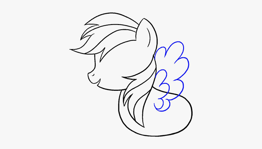 How To Draw My Little Pony Rainbow Dash - My Little Pony Dessin, HD Png Download, Free Download