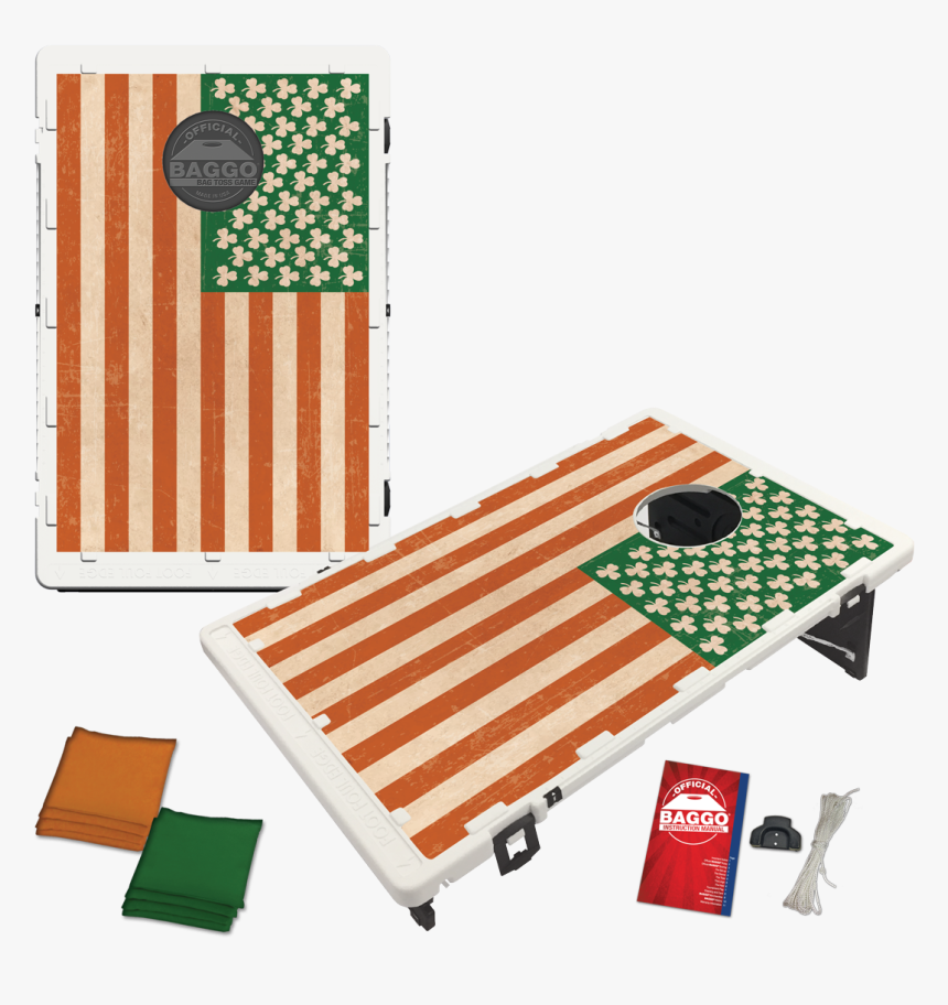 Irish Shamrock American Flag Bean Bag Toss Game By - Cornhole, HD Png Download, Free Download