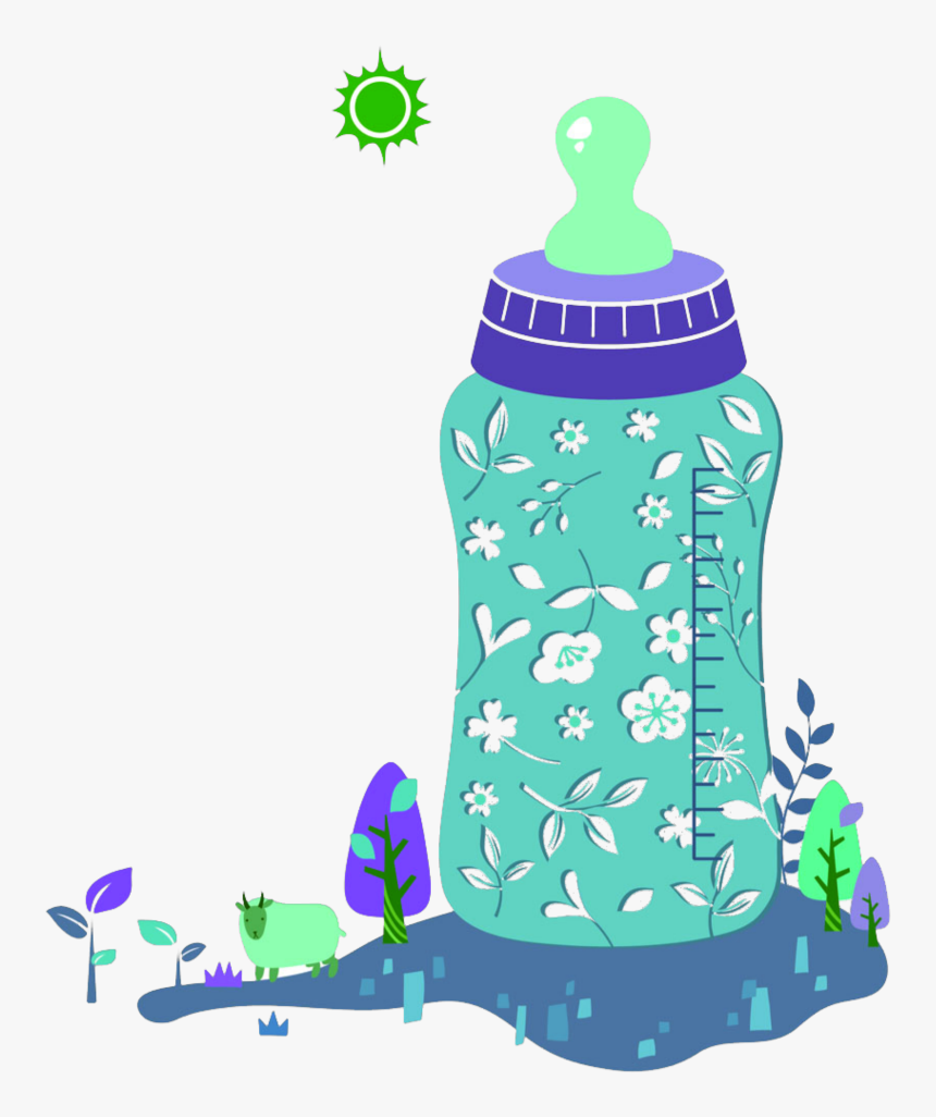 #mq #baby #babybottle #bottle #green - Baby Bottle, HD Png Download, Free Download