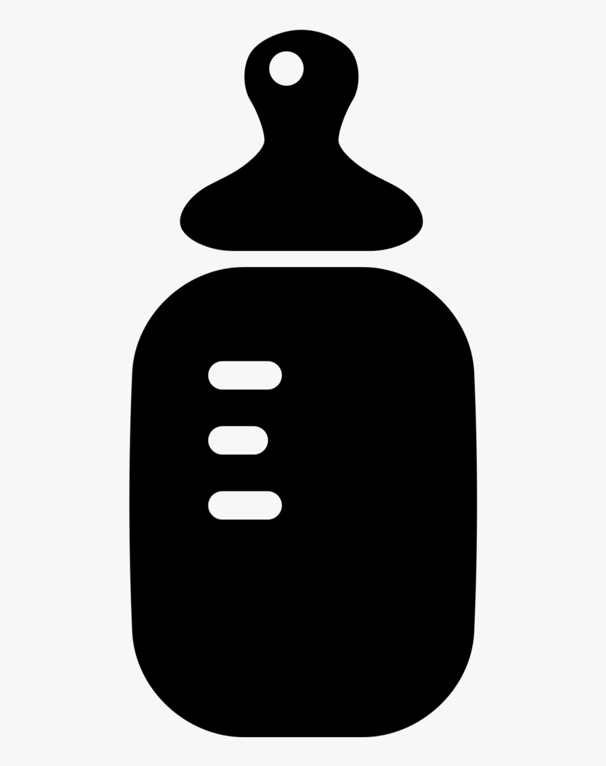 Baby Bottle Black And White Clipart - Baby Bottle Clip Art Black And White, HD Png Download, Free Download