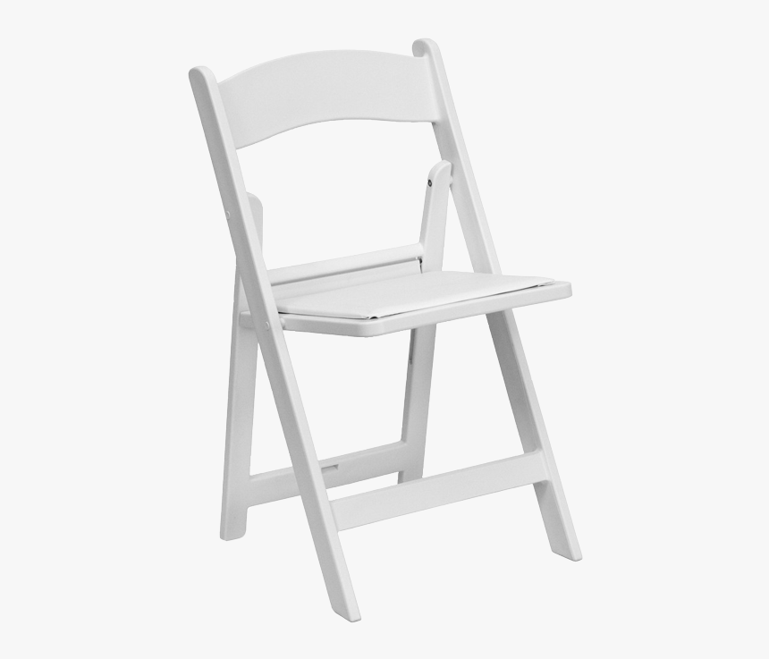 White Resin Chair With Padded Seat, HD Png Download, Free Download