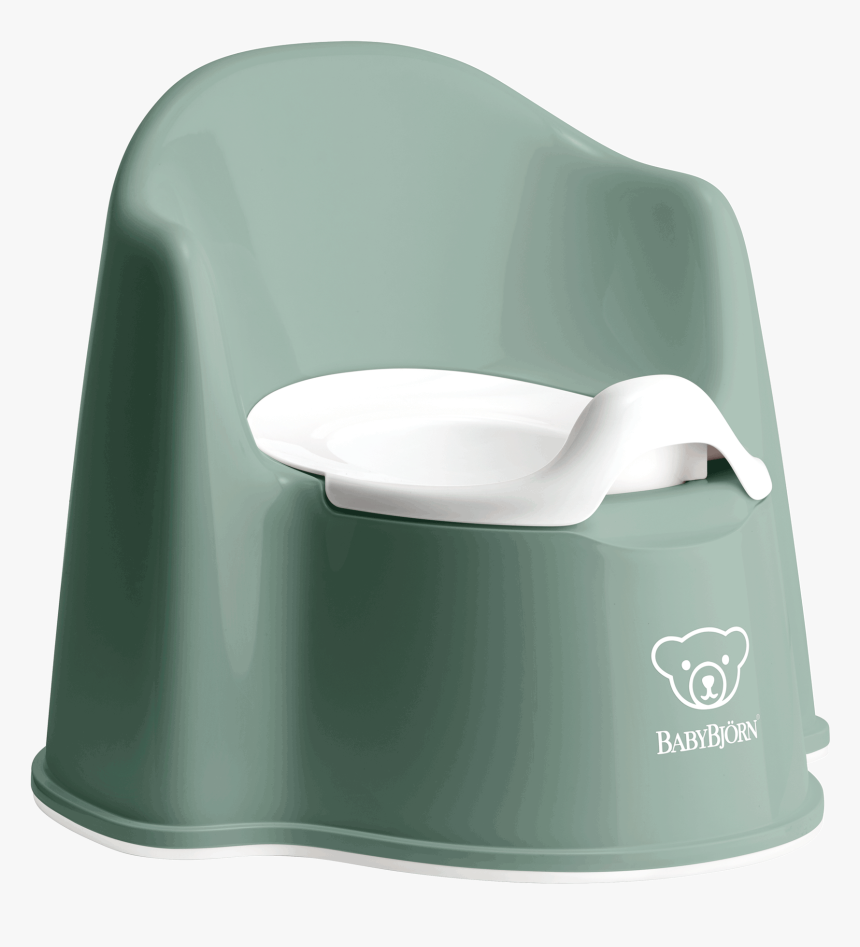 Potty Chair Deep Green/white - Babybjorn Potty Chair, HD Png Download, Free Download