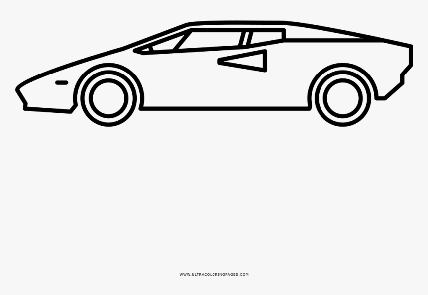 Countach Coloring Page - Supercar, HD Png Download, Free Download