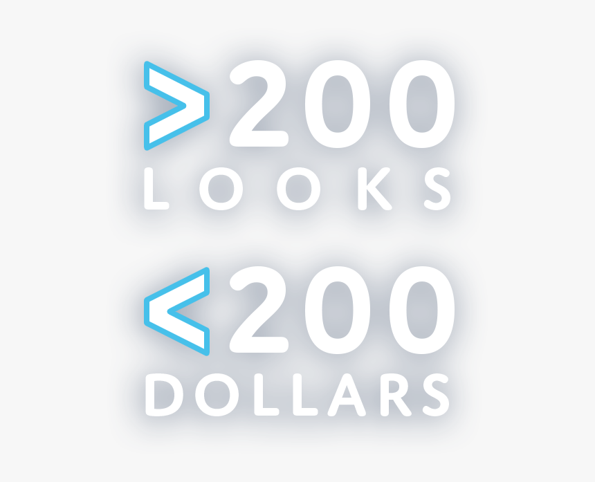 More Than 200 Looks, Less Than $200 - Graphic Design, HD Png Download, Free Download