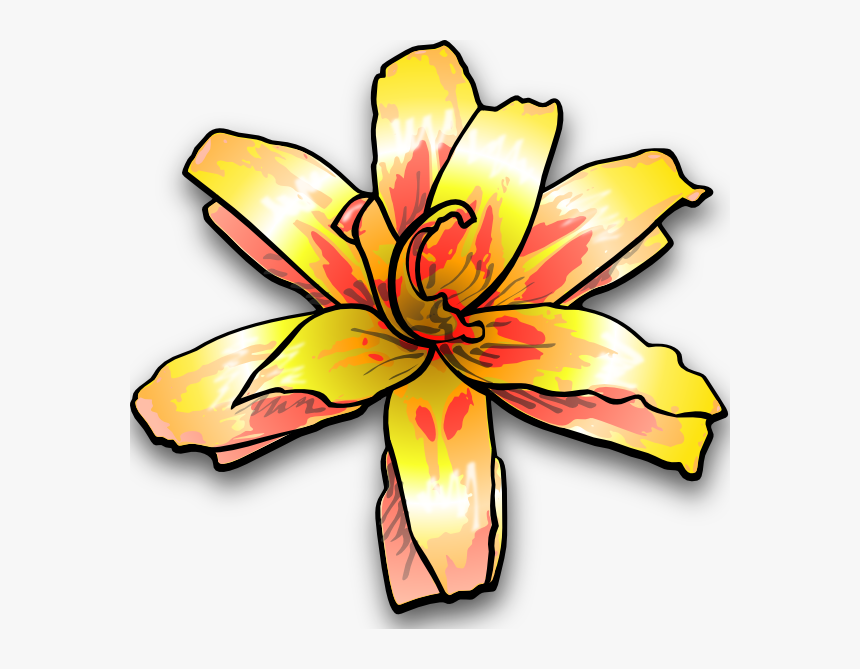 Yellow Flower Clip Art, HD Png Download, Free Download