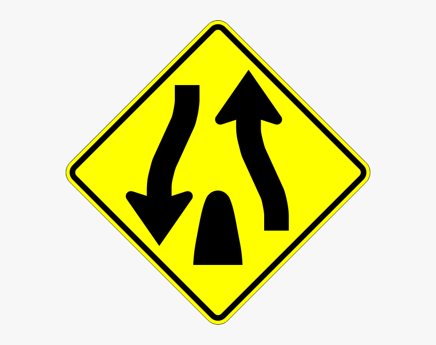 Transparent Division Symbol Clip Art - Divided Highway Ends Sign, HD Png Download, Free Download