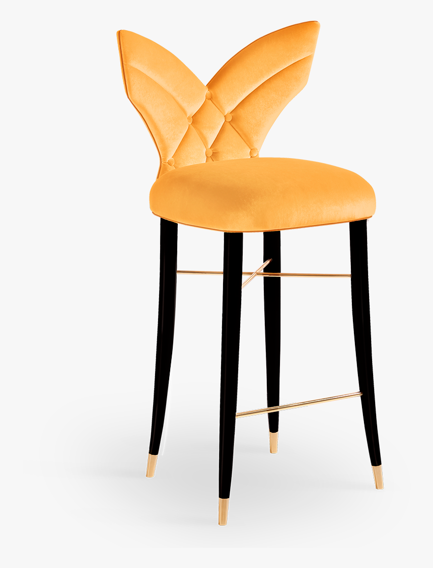 Luna Dining Chair In Yellow Velvet By Ottiu - Chair, HD Png Download, Free Download