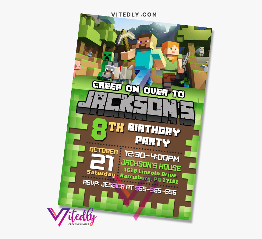 Minecraft Invitation, HD Png Download, Free Download