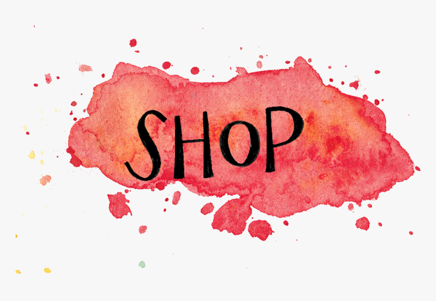 Red Shop Watercolor - Calligraphy, HD Png Download, Free Download