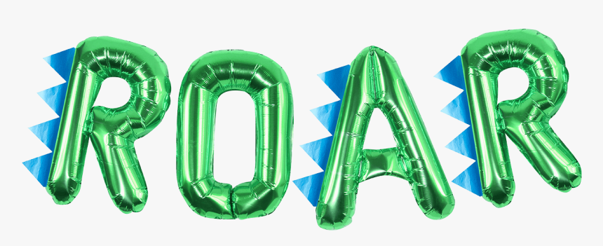 A Picture Of Foil Green Letter Balloon Bunting, Spieling - Roar Balloons, HD Png Download, Free Download