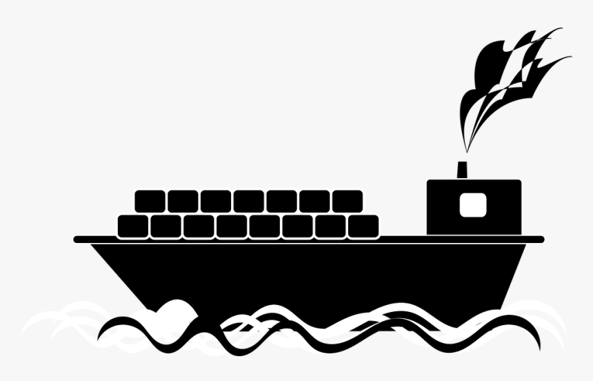 Transparent Trading Black And White Clipart - Black And White Transparent Background Boat Clipart, HD Png Download, Free Download