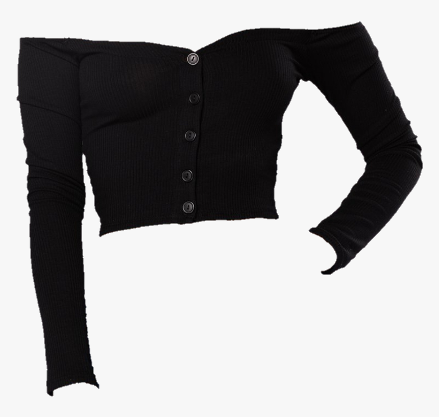 Black, Clothes, And Clothing Image - Cardigan, HD Png Download, Free Download