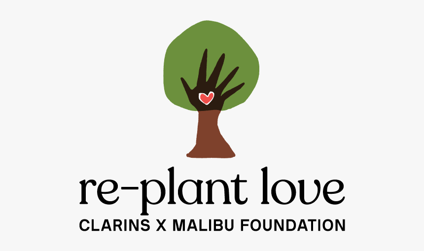 Replant Love Clarins X Malibu Foundation Logo - Illustration, HD Png Download, Free Download