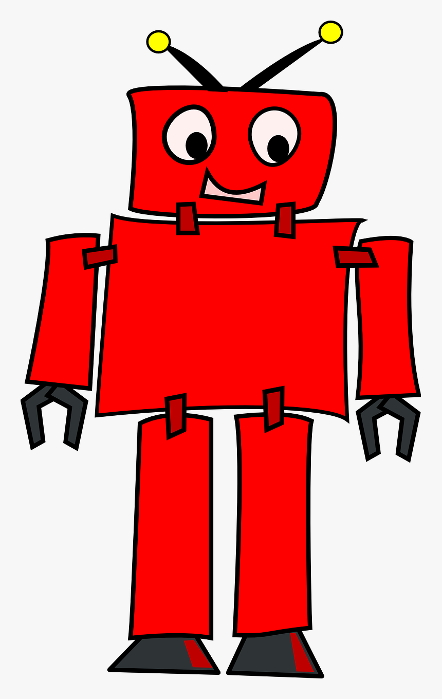 Red Robot Clip Art, HD Png Download, Free Download