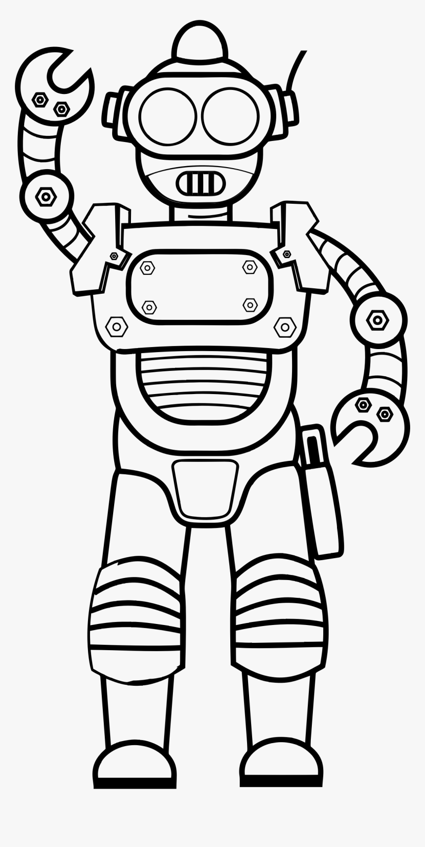 Retro Robot Drawing - Robot Image For Drawing, HD Png Download, Free Download