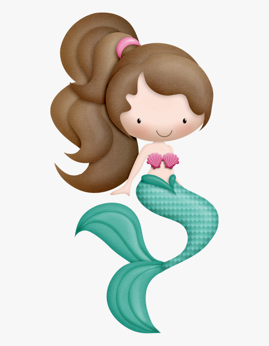 Baby Girl Mermaid Clipart Clipart Transparent Library - Simple Mermaid Clipart, HD Png Download, Free Download