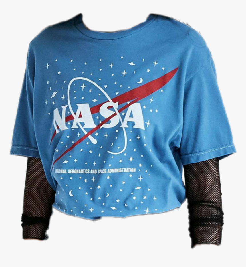 #png #moodboard #filler #aesthetic #polyvore #clothes - Urban Outfitters Nasa Tee In Blue, Transparent Png, Free Download