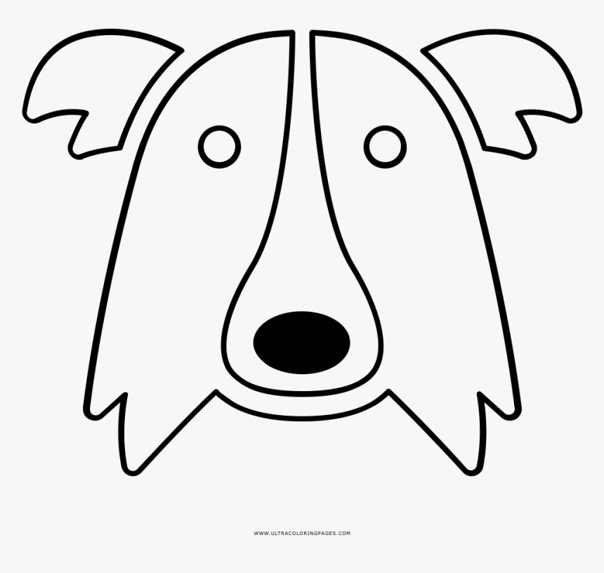 Border Collie Coloring Page - Cartoon, HD Png Download, Free Download