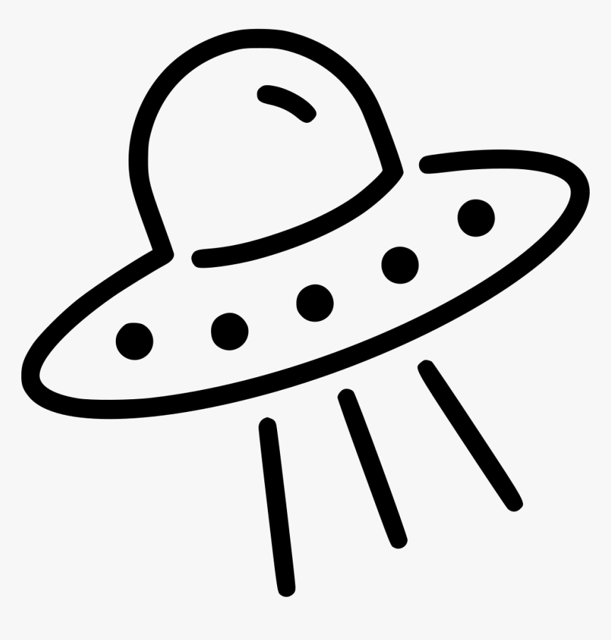 Ufo Clipart Svg - Black And White Ufo Clipart, HD Png Download, Free Download