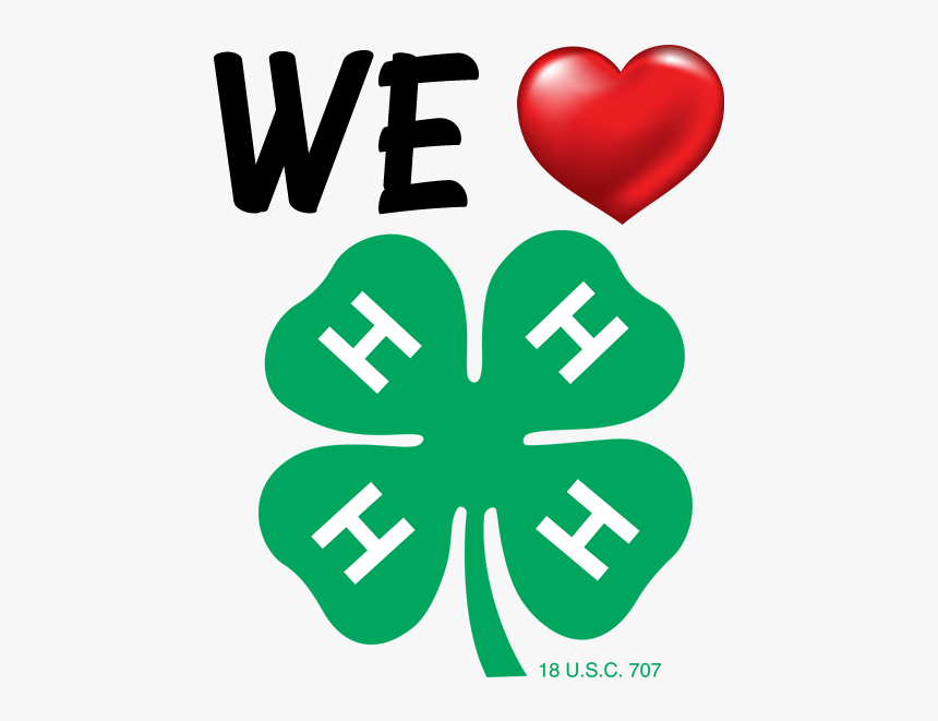 We Love 4-h - 4 H Clover, HD Png Download, Free Download