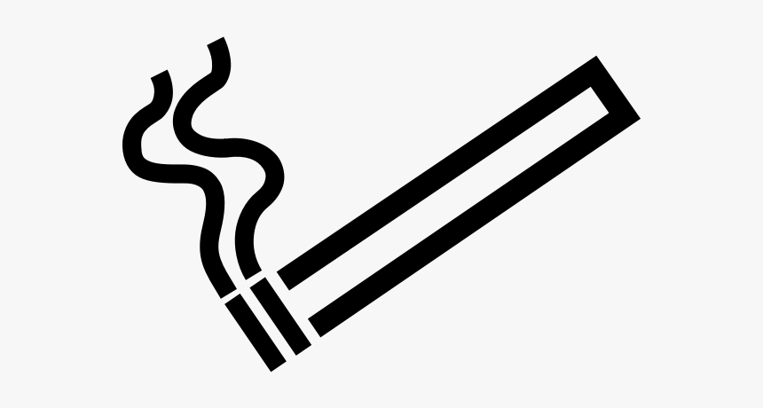 Burning Cigarette Silhouette - Cigarette Silhouette, HD Png Download, Free Download