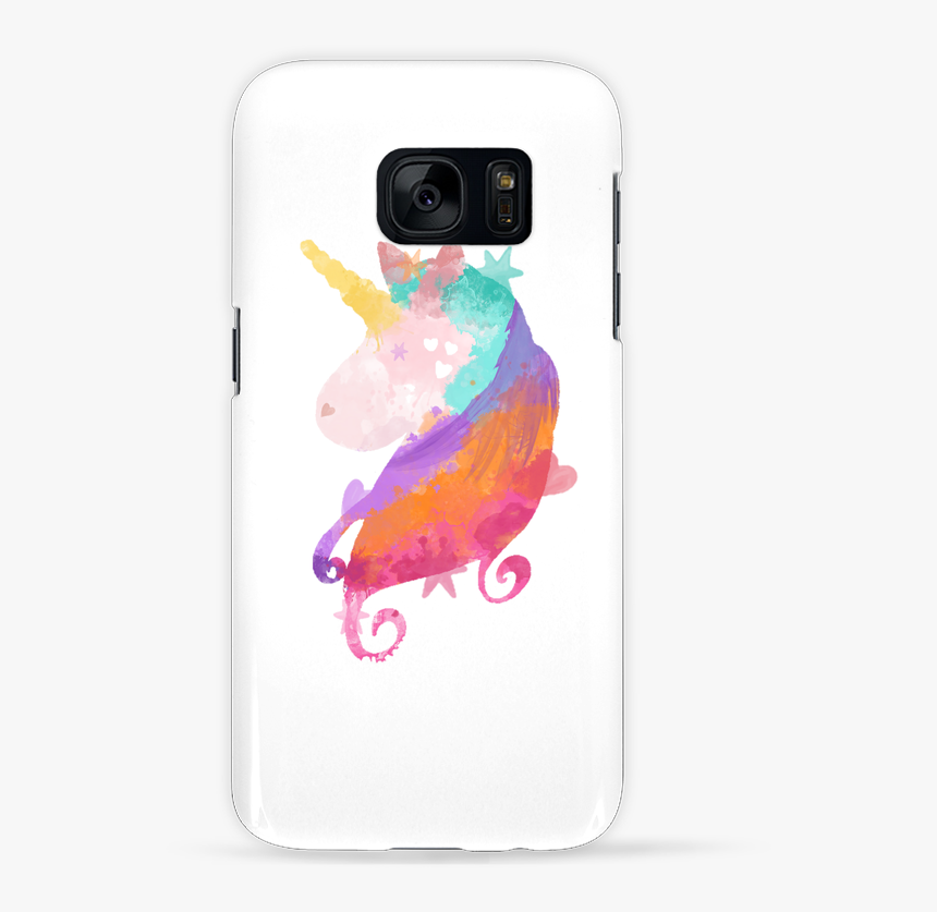 Case 3d Samsung Galaxy S7 Watercolor Unicorn By Pinkglitter - Smartphone, HD Png Download, Free Download