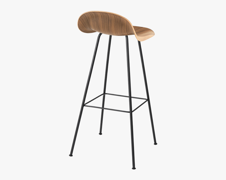 3d Counter Stool W/ Center Base Unupholstered By Gubi"

 - Wood Bar Stool Png, Transparent Png, Free Download
