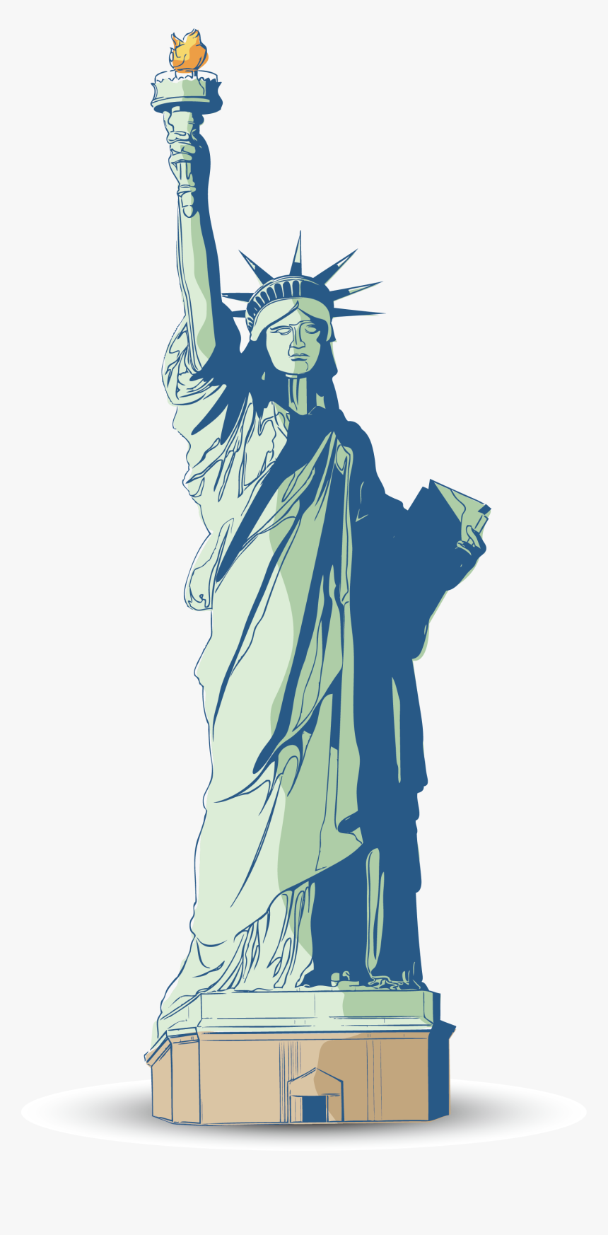 Statue Of Liberty Clip Art - Statue Of Liberty Vector Png, Transp...