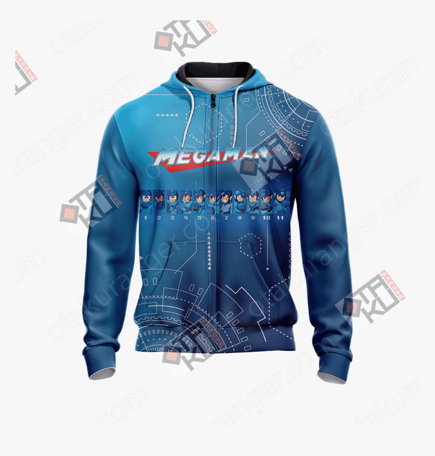 Mega Man Unisex Version 2019 Zip Up Hoodie - Hoodie, HD Png Download, Free Download