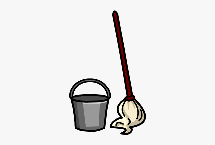 Free Clip Art Bucket - Mop And Bucket Clipart, HD Png Download, Free Download