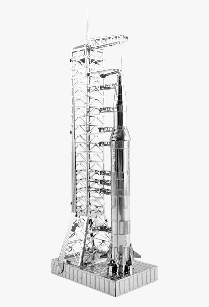 Apollo Saturn V With Gantry - Metal Earth Model Apollo, HD Png Download, Free Download