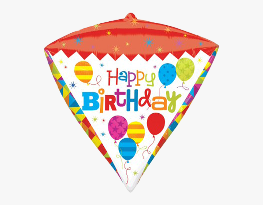 Geometric Birthday Diamond Balloon - Triangle Happy Birthday Balloon, HD Png Download, Free Download
