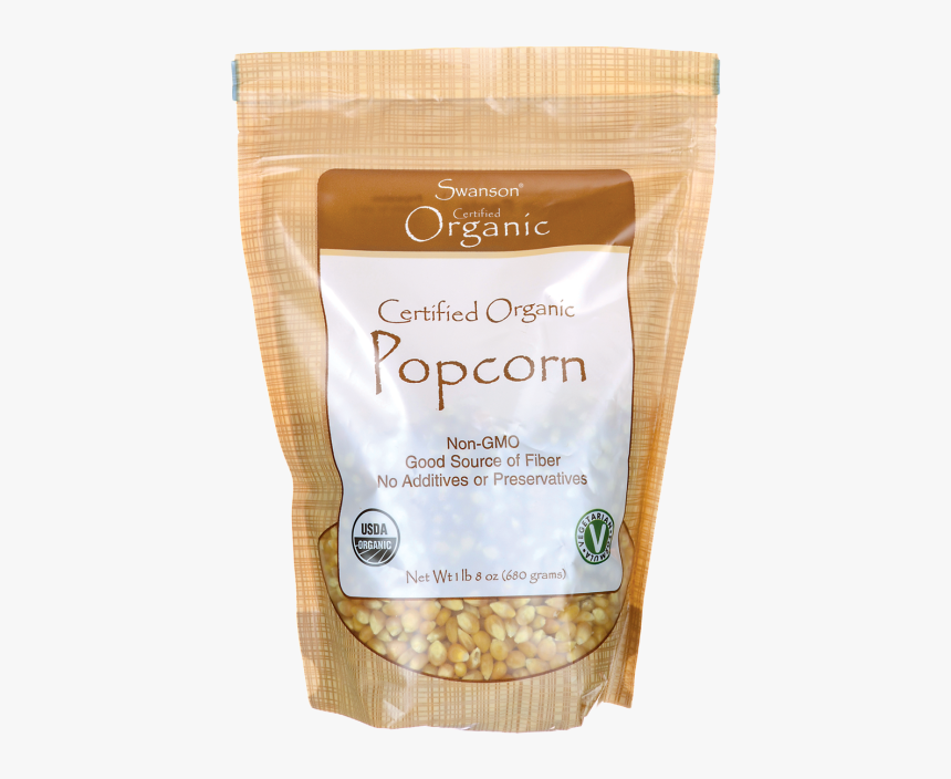 Swanson Certified Organic Popcorn 1 Lb 8 Oz Pkg - Organic Popcorn, HD Png Download, Free Download