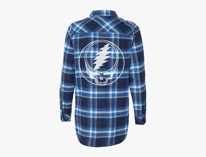 Blue & White Steal Your Face Women"s Flannel - Flannel, HD Png Download, Free Download