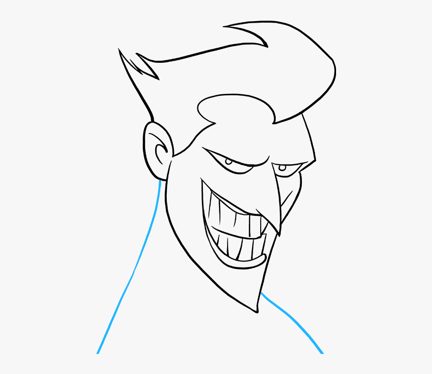 How To Draw The Joker - Joker Face Drawing Easy, HD Png Download, Free Download