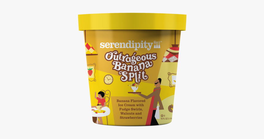 Pints-mockup Noshadow Obs - Serendipity Ice Cream Outrageous Banna Split, HD Png Download, Free Download