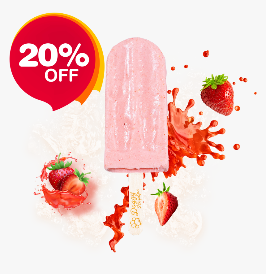 Strawberry Popsicle - Ice Pop, HD Png Download, Free Download