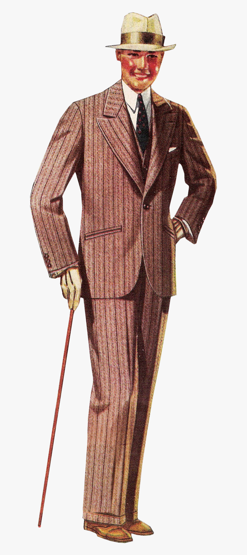 Roaring 20's Pinstripe Suit 1920s, HD Png Download, Free Download