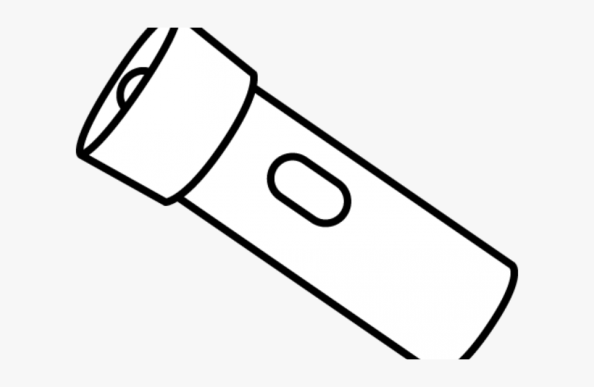 Flashlight Cliparts Black - White Flashlight Clip Art, HD Png Download, Free Download