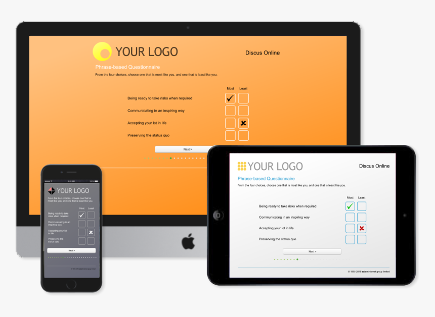 Discus Questionnaires On Different Devices Showing - Mobile Phone, HD Png Download, Free Download