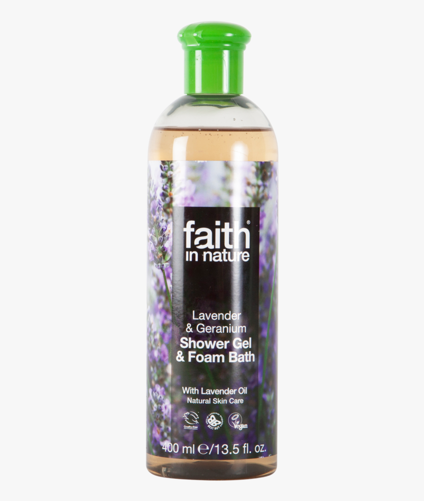 Faith In Nature Lavendar And Geranium - Glass Bottle, HD Png Download, Free Download
